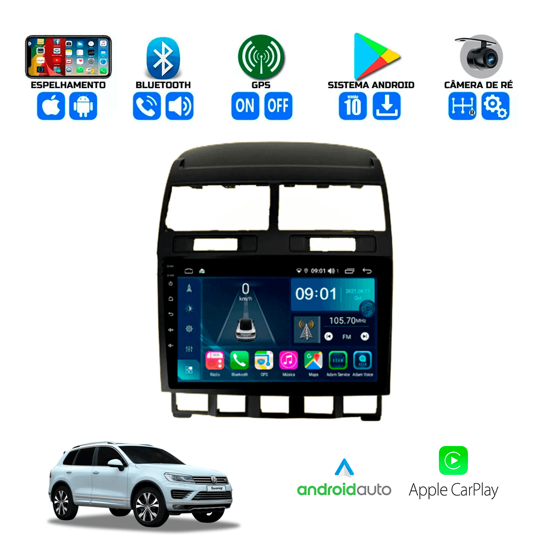 Central Multimidia Volkswagen Touareg 2005 a 2010 Cartronic