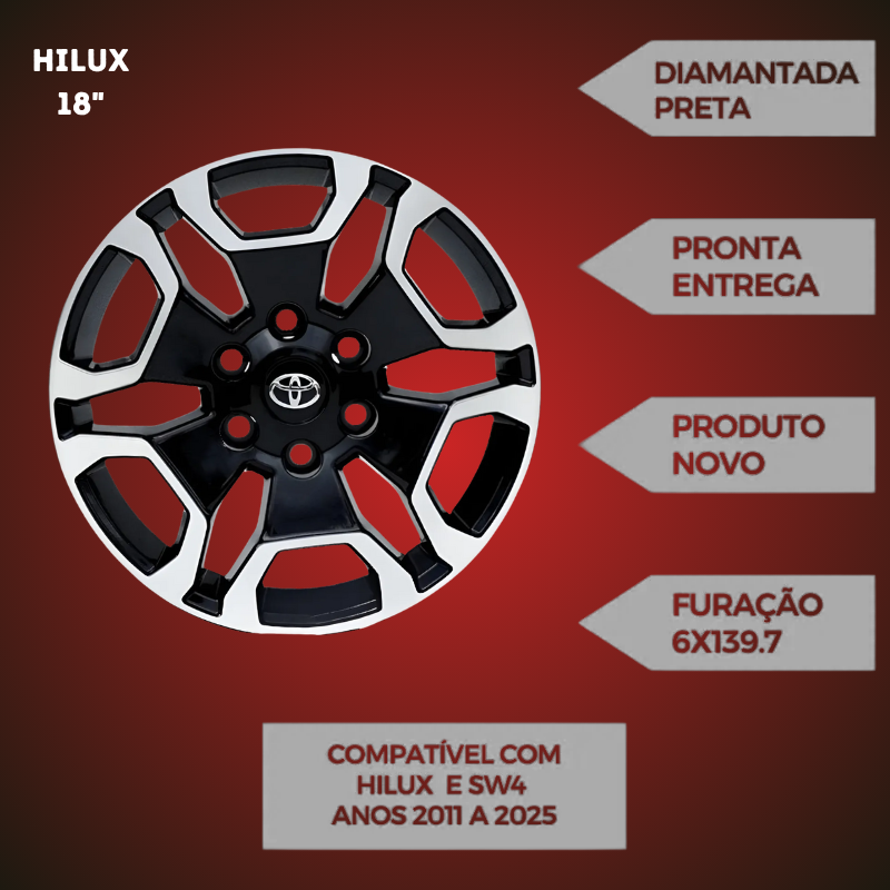 Jogo de Rodas 18" Hilux SRX