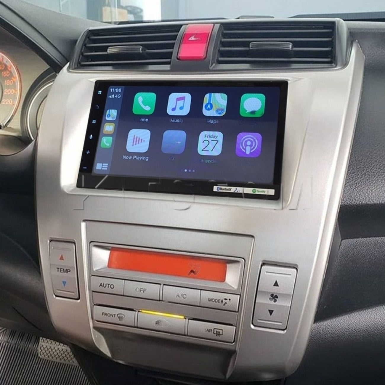 MOLDURA 6.8 E 7 HONDA CITY 2008-2013 G5 AR DIGITAL PRATA