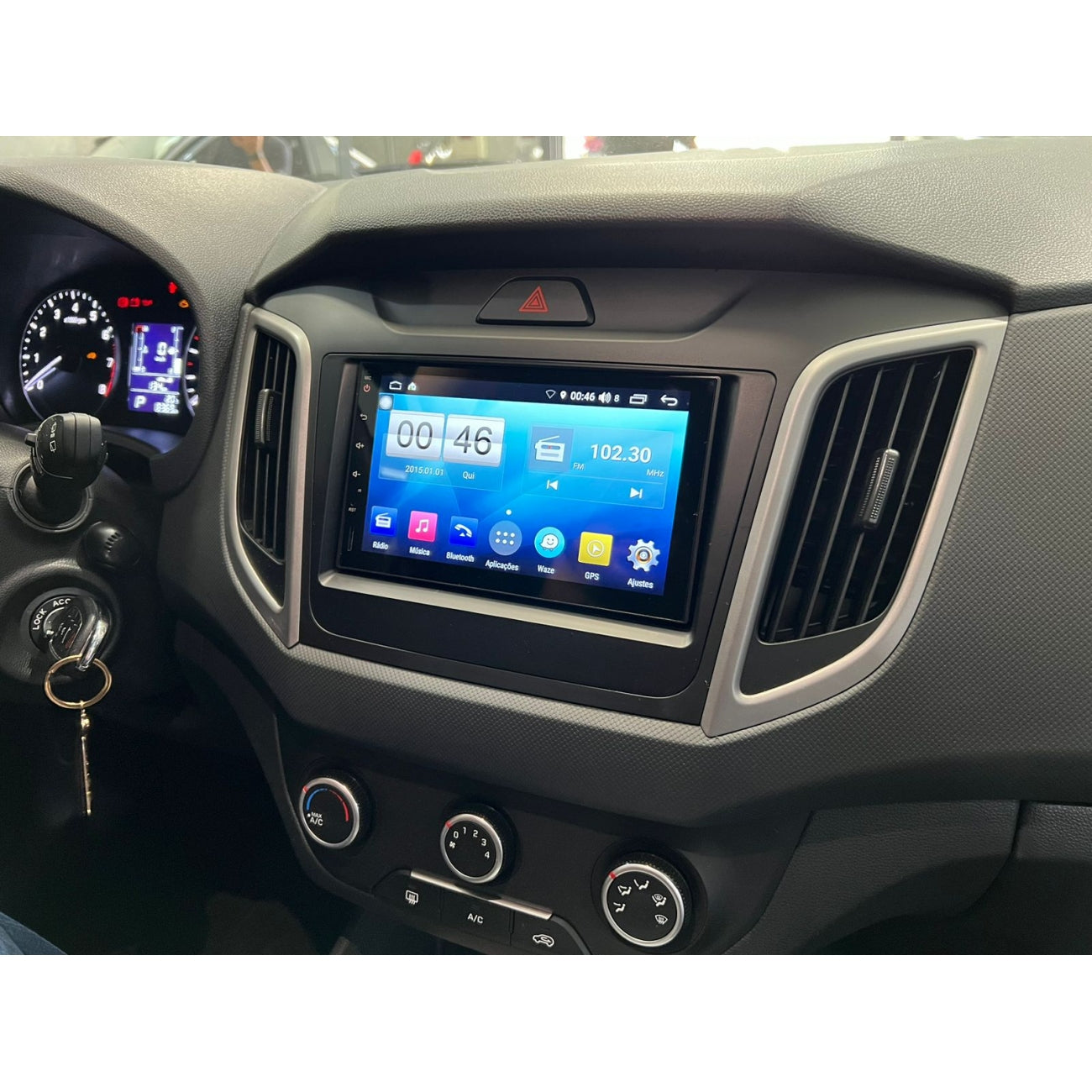 MOLDURA 6.8 E 7 HYUNDAI CRETA 2017-2021 PRETO
