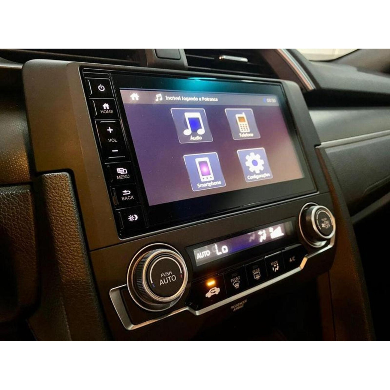 MOLDURA 6.8 E 7 HONDA CIVIC 2017-2021 PRETO