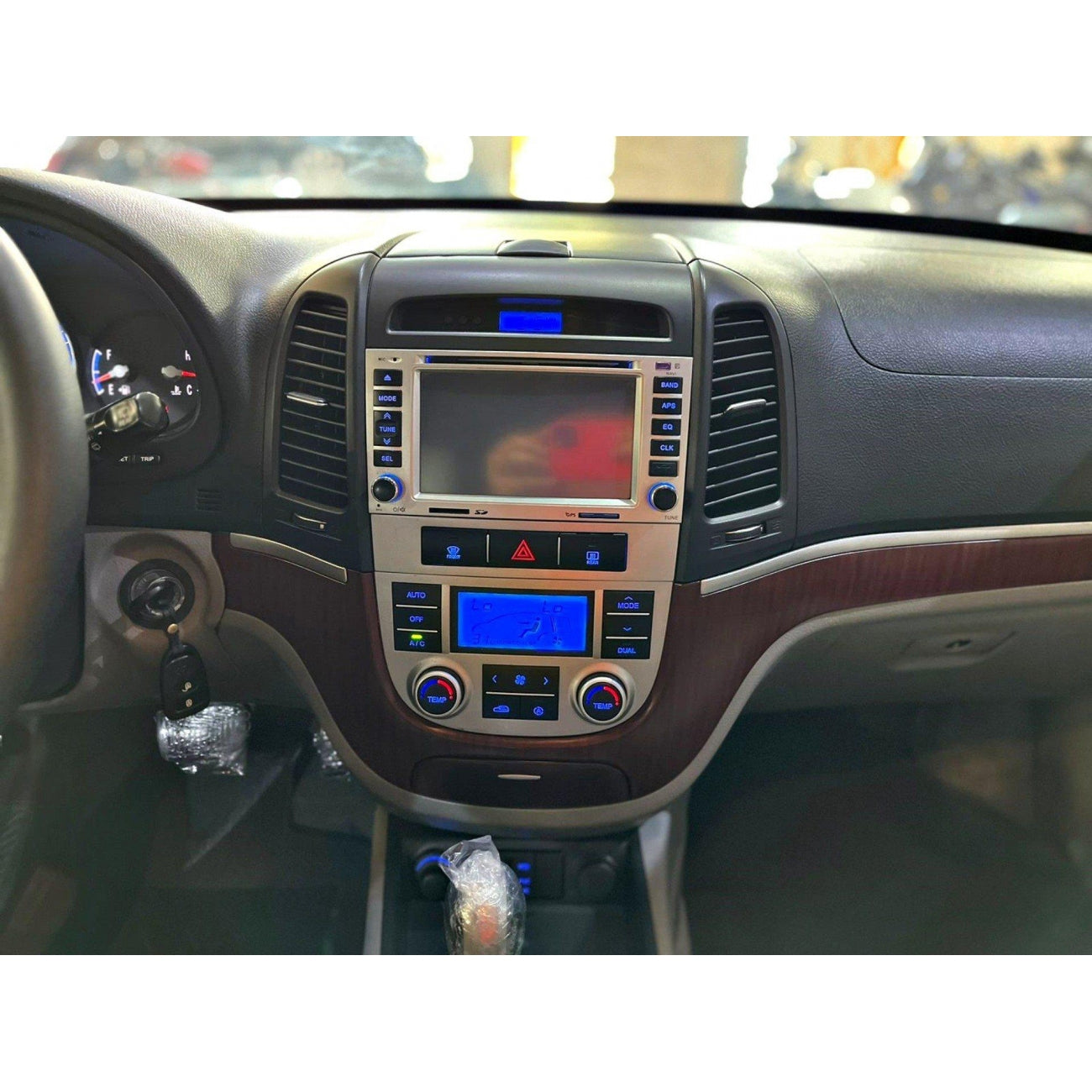 MOLDURA 6.8 E 7 HYUNDAI SANTA FÉ LUXURY 2006-2012 PRATA-PRETO