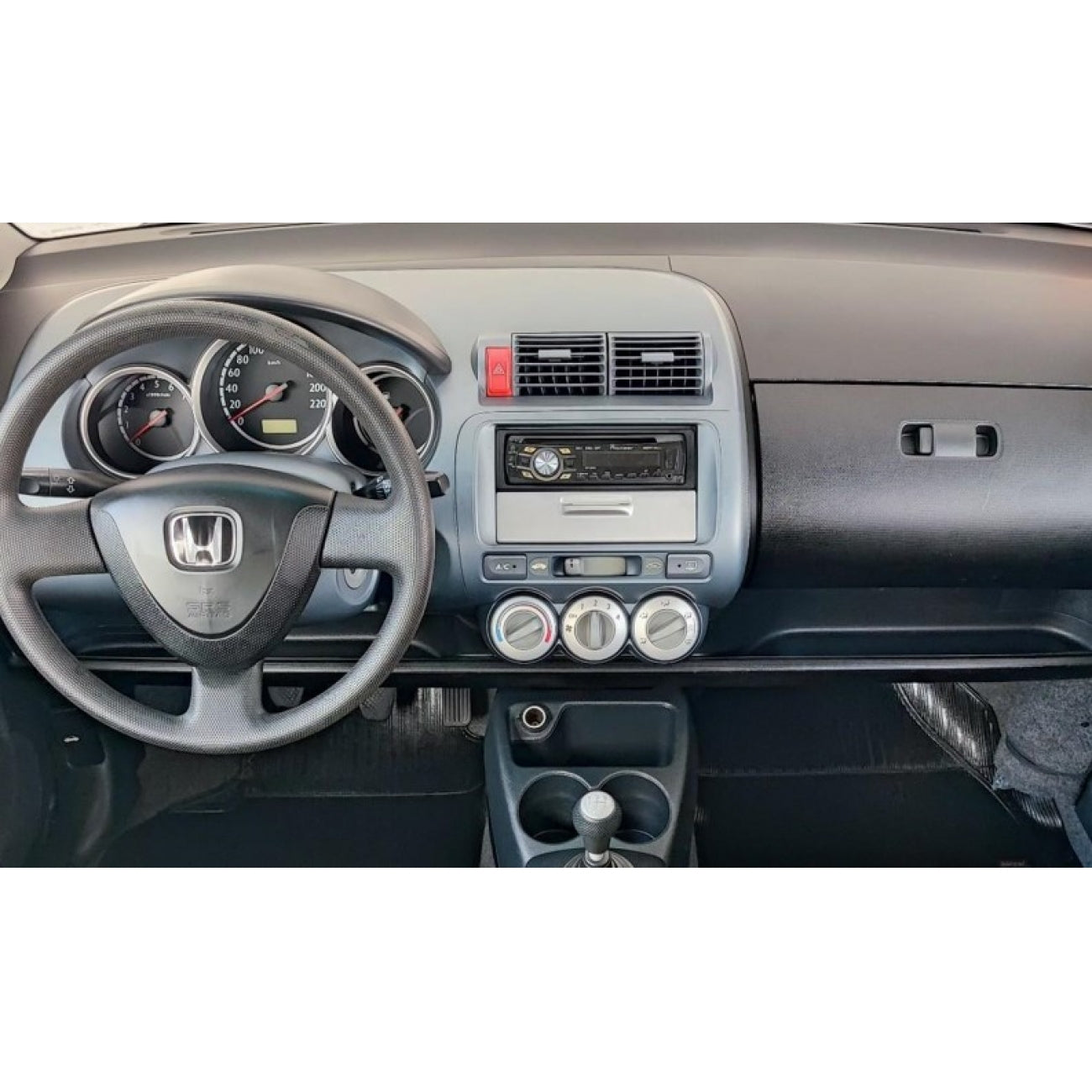 MOLDURA 6.8 HONDA FIT 2001-2008 E CITY DX 2009-2014 PRETO