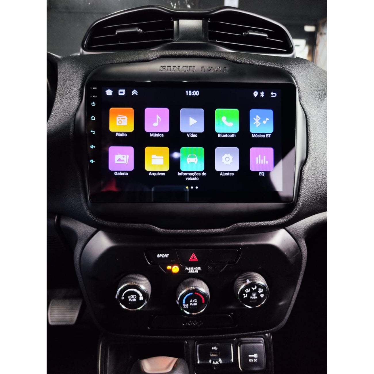 MOLDURA 9 JEEP RENEGADE 2015+ PRETO