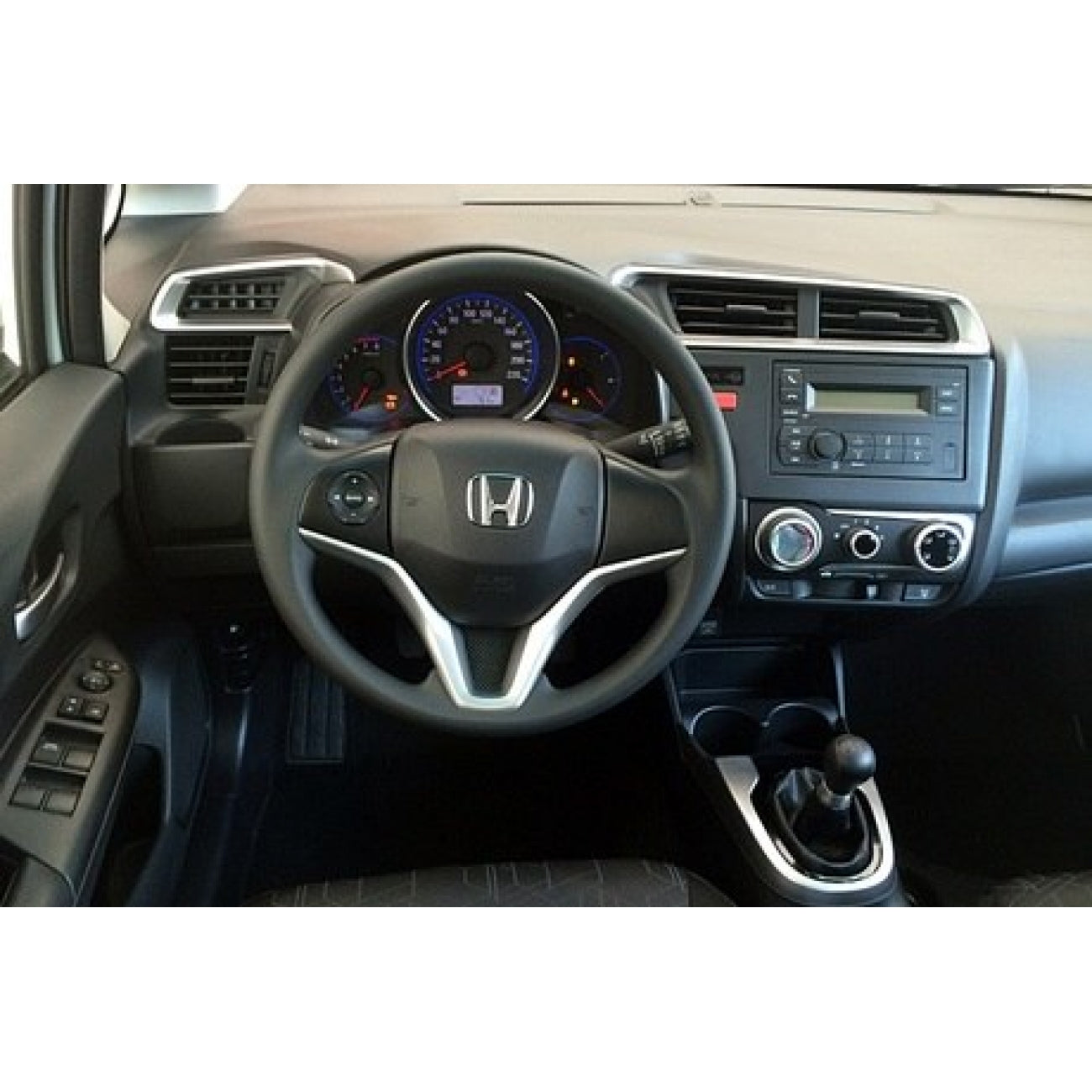 MOLDURA 6.8 E 7 HONDA WR-V 2017-2022 E FIT G3 2015-2022 COM BOTÃO AIRBAG DUPLO BLACK PIANO