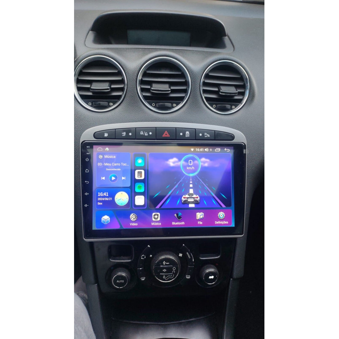 MOLDURA 9 PEUGEOT 308 G1 2007-2013 E 408 G1 2010-2014 BLACK PIANO