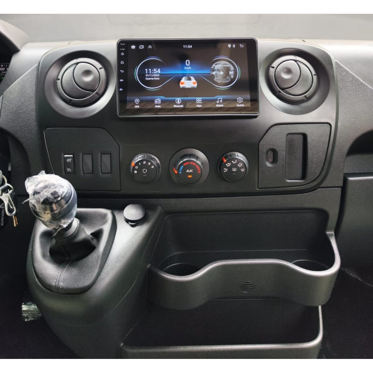 MOLDURA 9 FLUTUANTE RENAULT MASTER 2014+ PRETO FOSCO