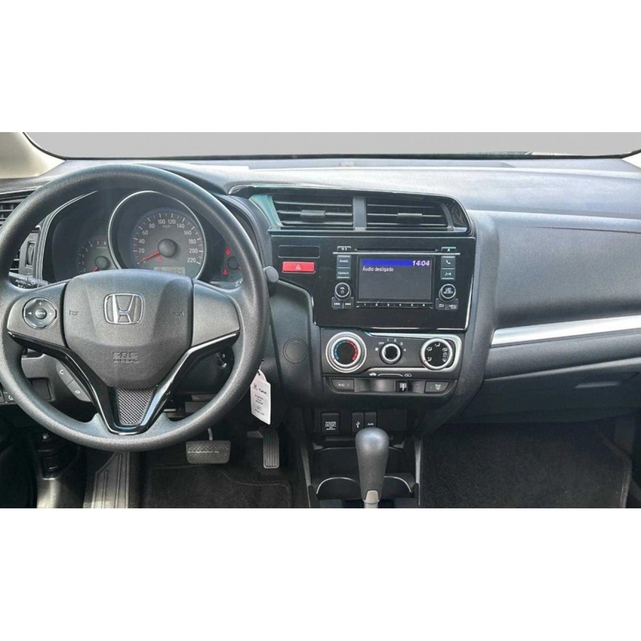 MOLDURA 9 FLUTUANTE HONDA WR-V 2017-2022 E FIT G3 2015-2022 COM BOTÃO AIRBAG DUPLO BLACK PIANO