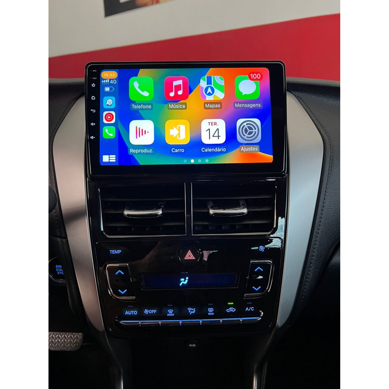 MOLDURA 9 TOYOTA YARIS 2018+ AR DIGITAL BLACK PIANO