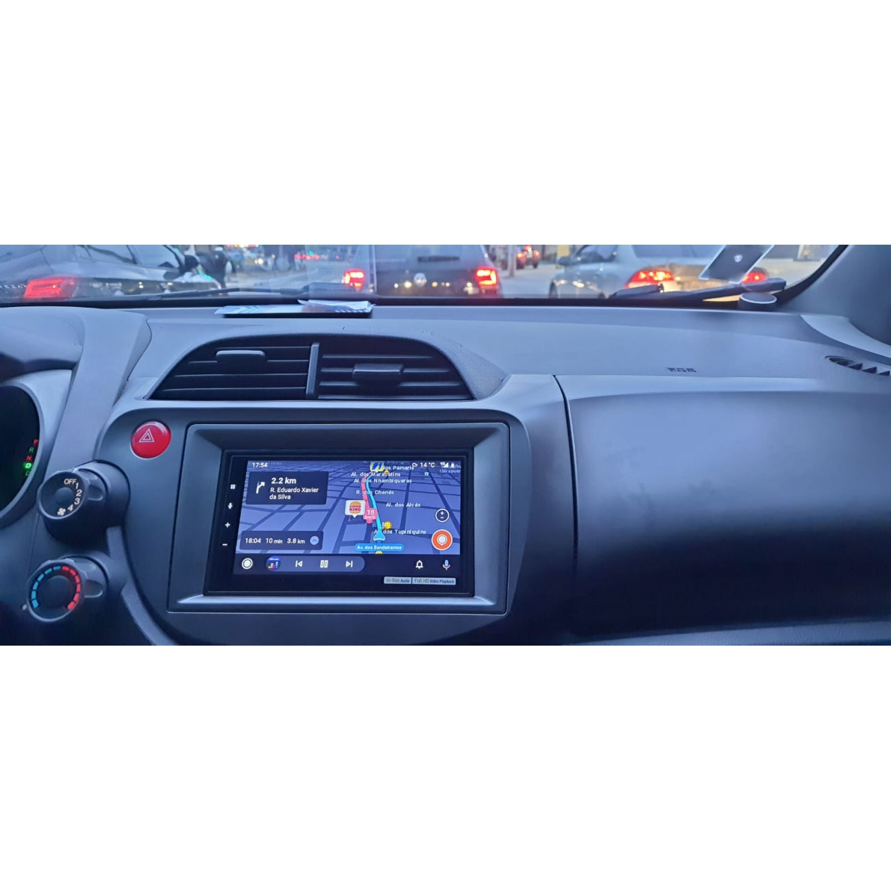 MOLDURA 9 E 7 HONDA FIT G2 2009-2014 GRAFITE