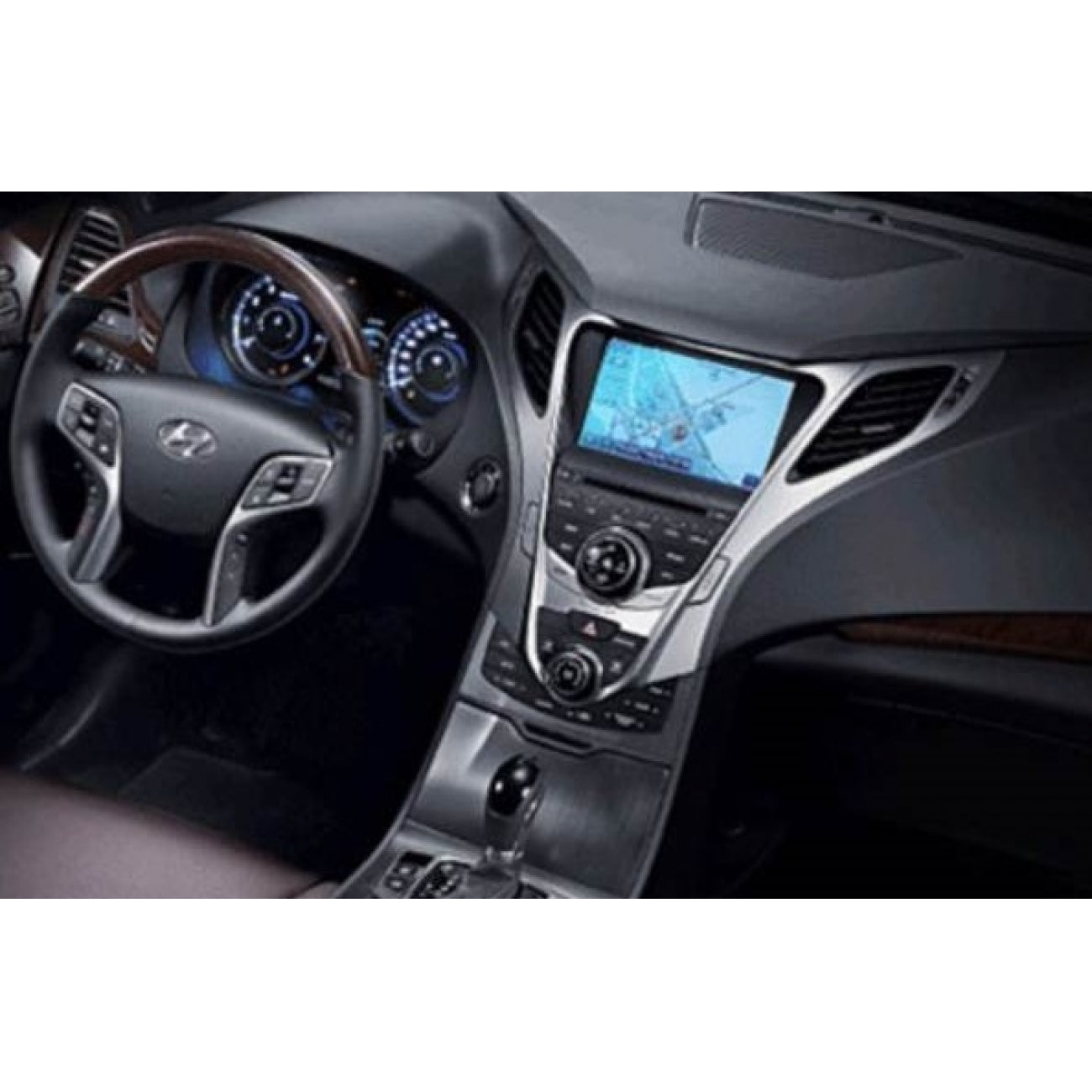 MOLDURA 9 HYUNDAI AZERA G5 2012-2015 PRETO