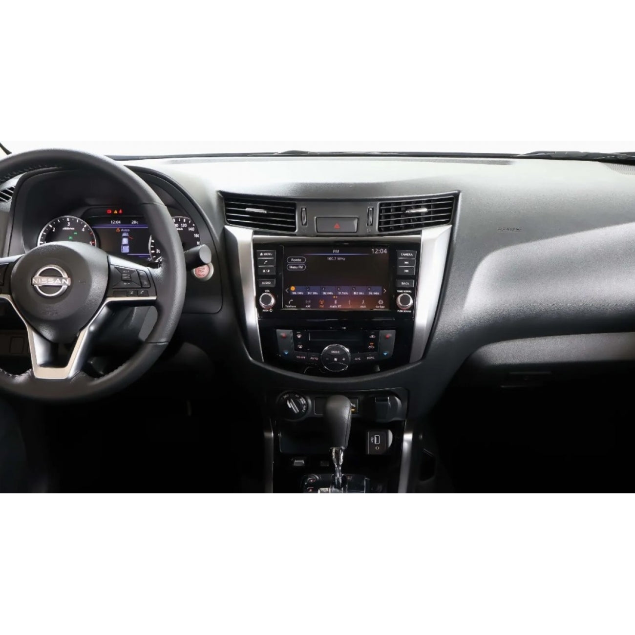 MOLDURA 9 FLUTUANTE NISSAN FRONTIER 2017+ BLACK PIANO