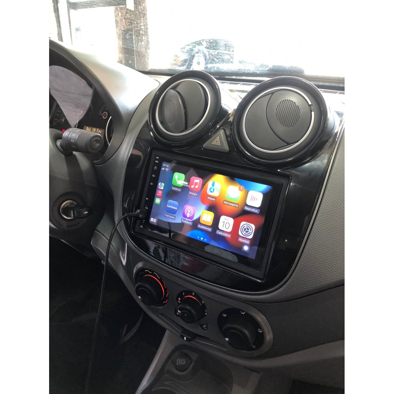 MOLDURA 6.8 E 7 FIAT NOVO PALIO ATTRACTIVE 2012-2017 E GRAND SIENA 2021 BLACK PIANO