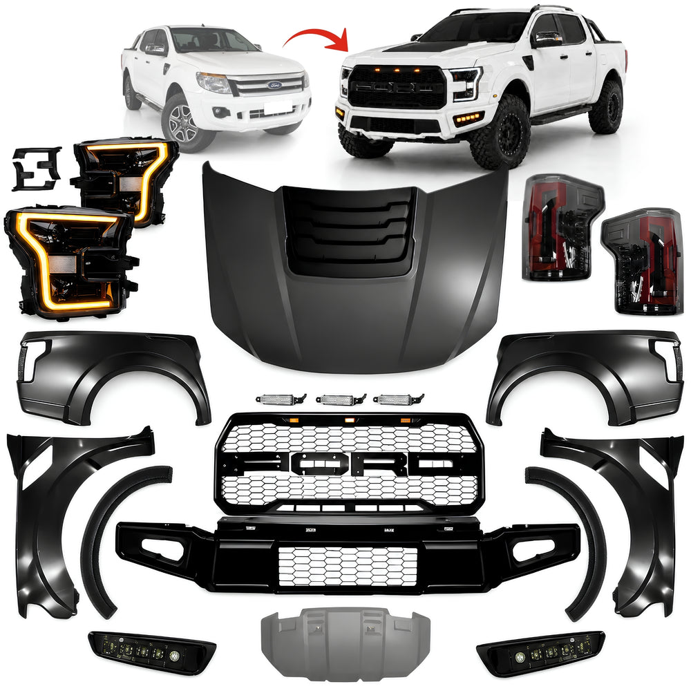 Kit transformação Ford Ranger 2013+ para F-150 Raptor