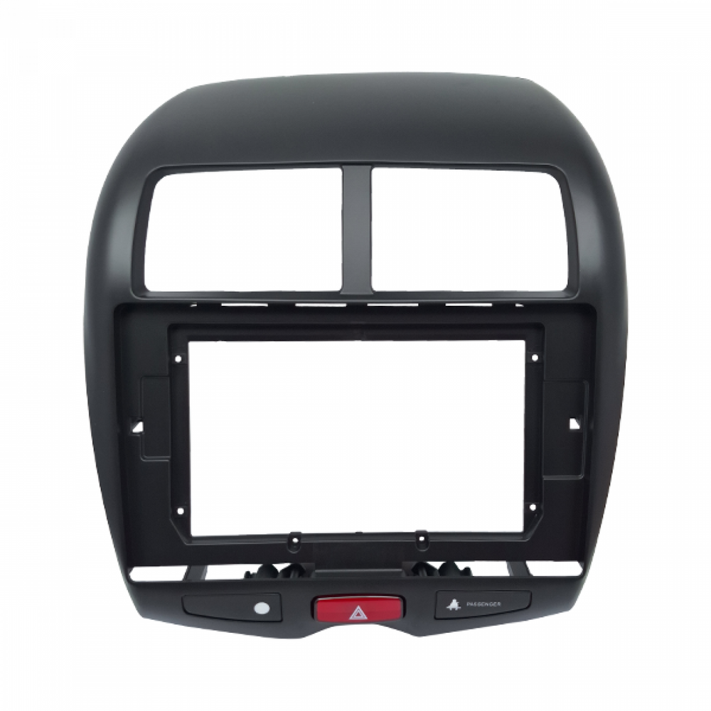 MOLDURA 10.1 MITSUBISHI ASX 2010-2022 E OUTLANDER SPORT 2020-2022 COM PLACA E BOTÃO PRETO