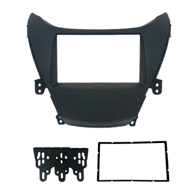 MOLDURA 6.8 E 7 HYUNDAI ELANTRA G5 2011-2015 SEM RADIO ORIGINAL PRETO