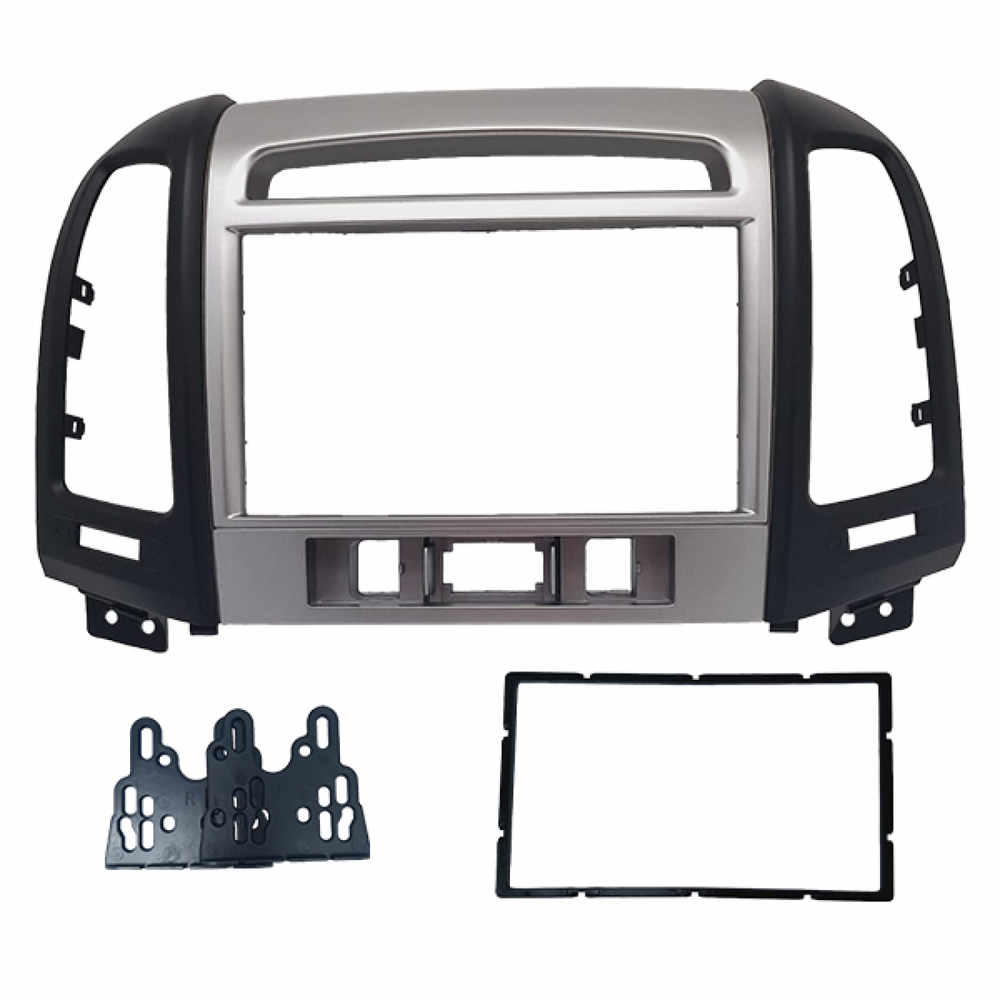 MOLDURA 6.8 E 7 HYUNDAI SANTA FÉ LUXURY 2006-2012 PRATA-PRETO