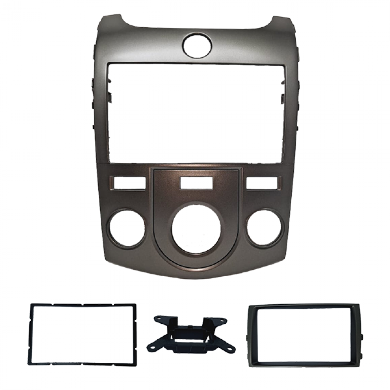 MOLDURA 6.8 E 7 KIA CERATO 2010-2012 AR ANALÓGICO GRAFITE