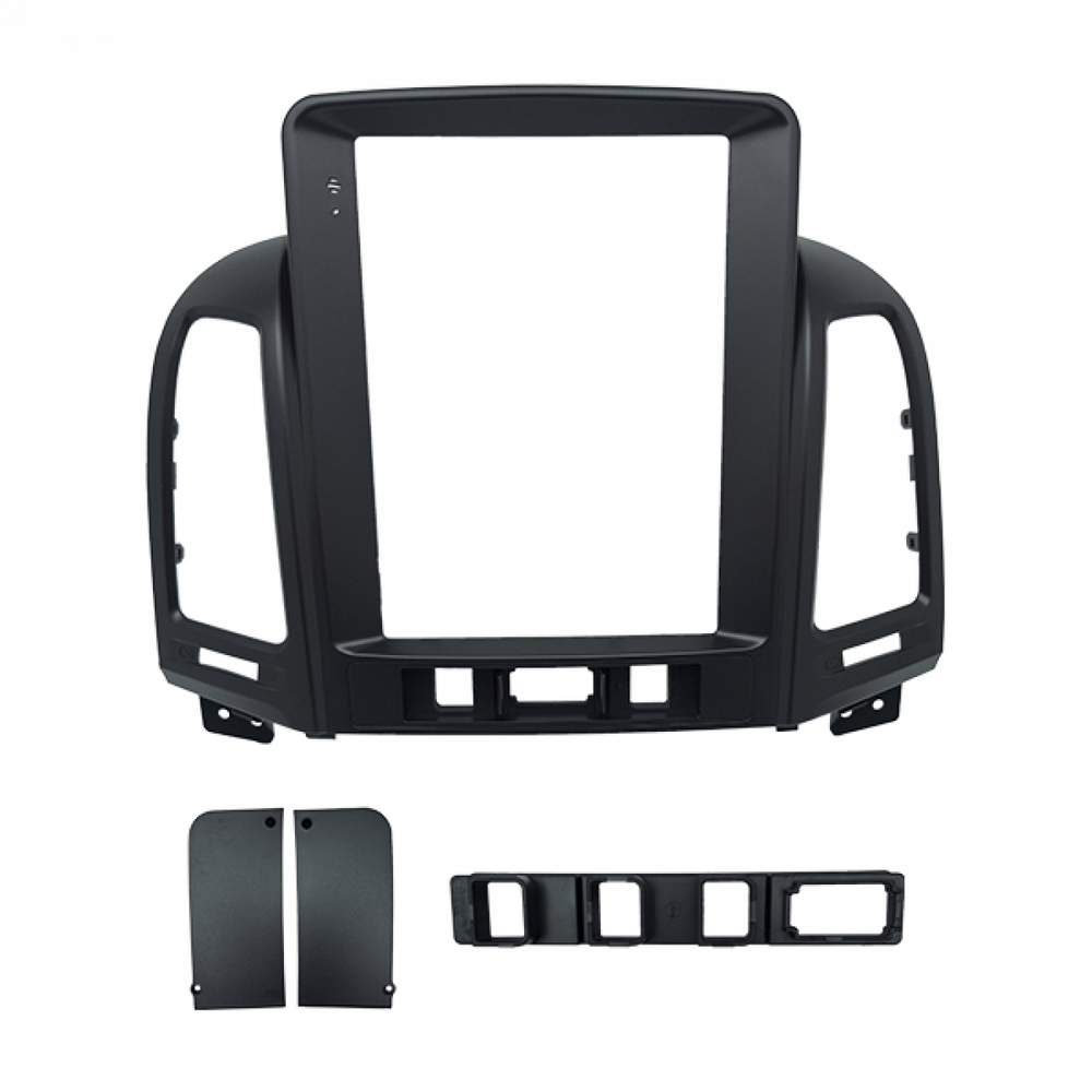 MOLDURA 9.7 HYUNDAI SANTA FÉ LUXURY 2006-2012 PARA 3 E 4 BOTOES PRETO