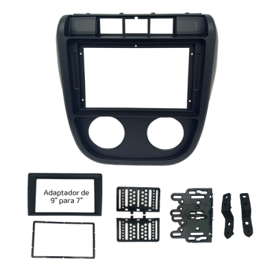 MOLDURA 9 E 7 VW FOX E CROSSFOX G1 2003-2009 PRETO