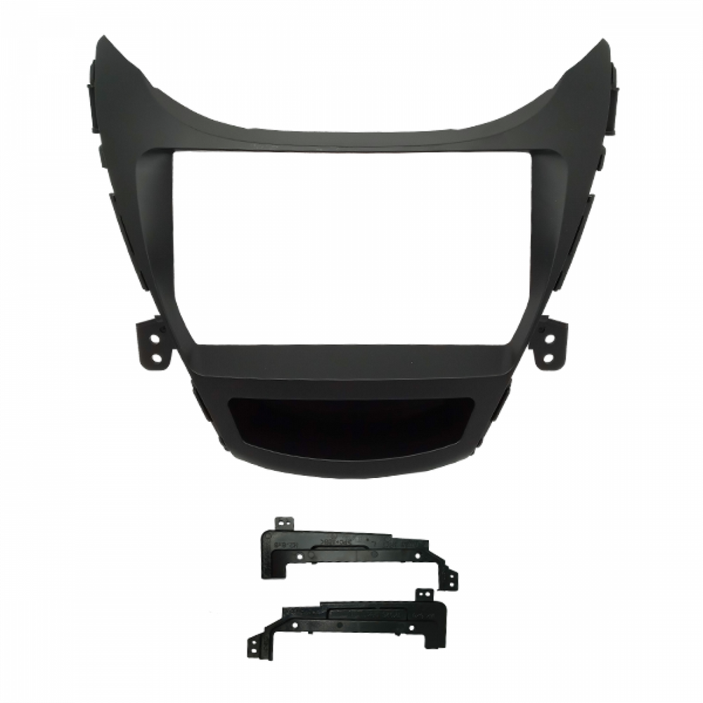 MOLDURA 9 HYUNDAI ELANTRA G5 2011-2015 SEM RÁDIO ORIGINAL PRETO