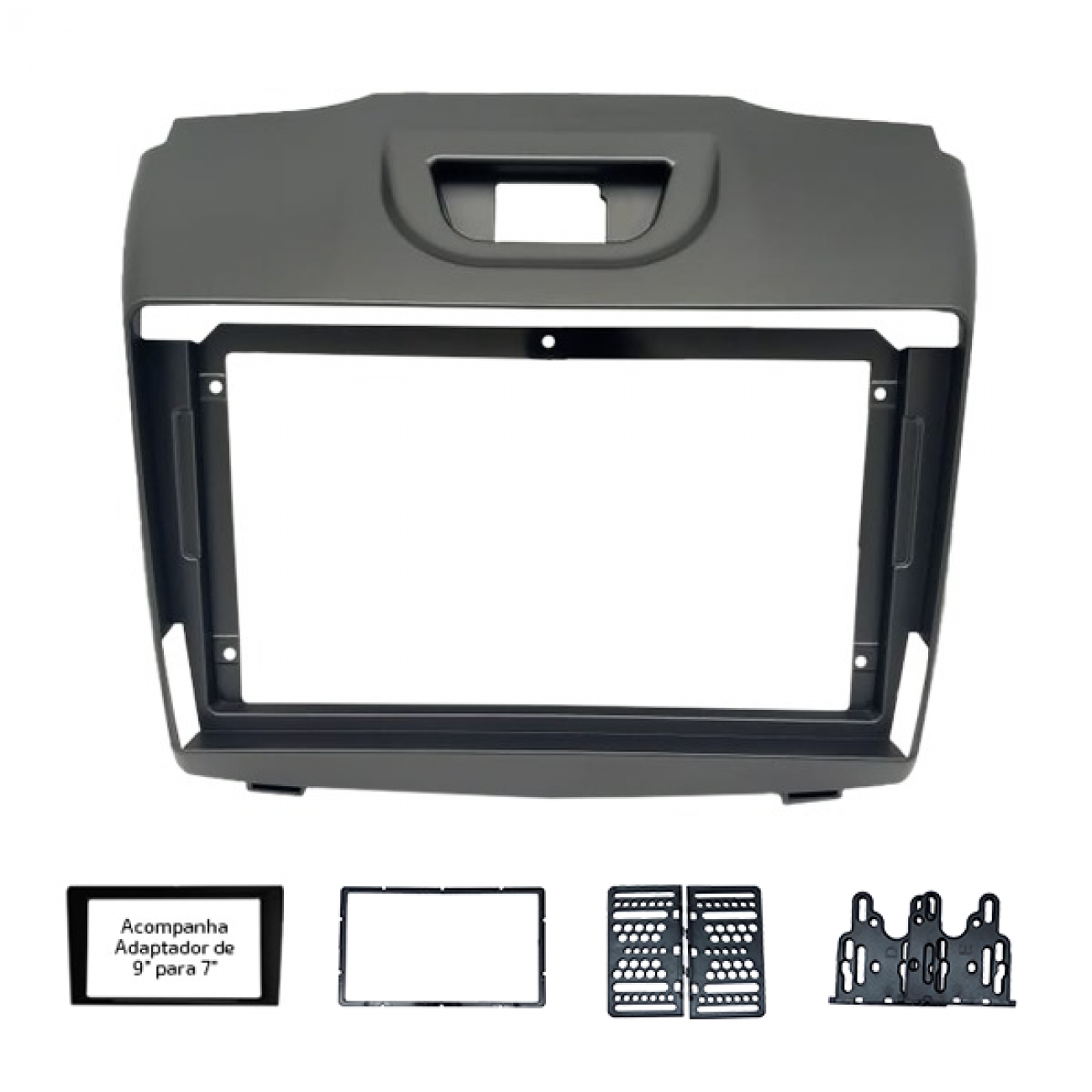 MOLDURA 9 E 7 CHEVROLET S10 E TRAILBLAZER 2013-2015 GRAFITE