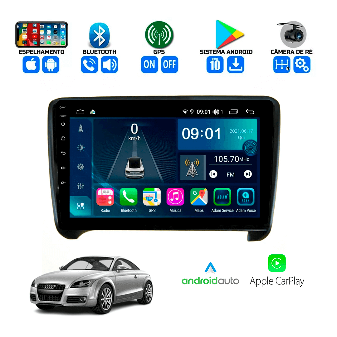 Central Multimidia Audi TT 2007 a 2014 Cartronic