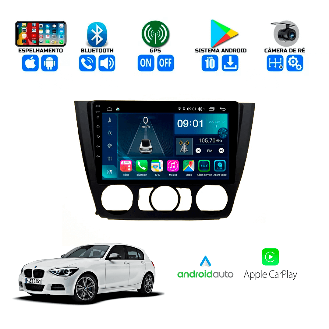 Central Multimidia BMW Serie 1 116 118 120 130 2006 a 2012 Cartronic OCTACORE