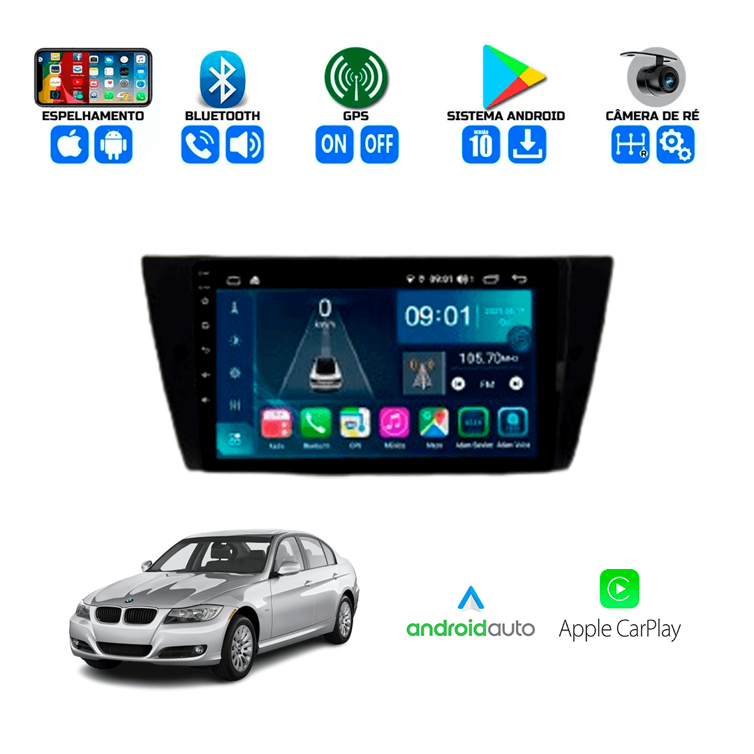 Central Multimidia BMW Série 3 316 318 320 328 330 Ano 2007 a 2012 Cartronic