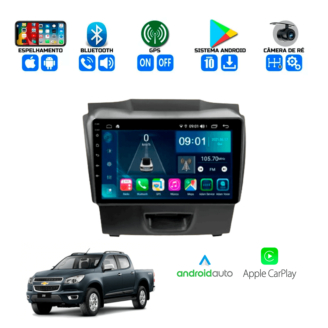 Central Multimidia Chevrolet S10 2012 a 2016 Cartronic OCTACORE