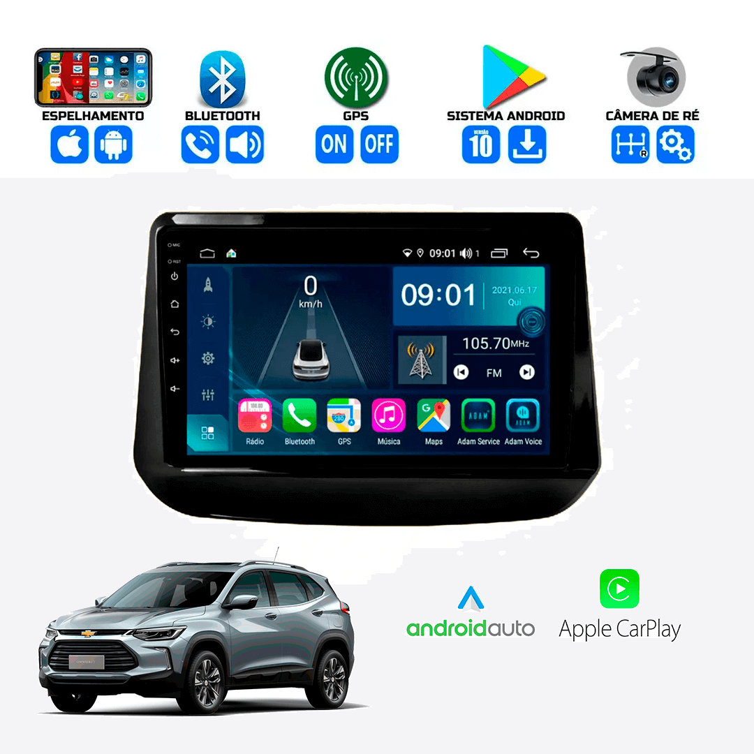 Central Multimidia Chevrolet Tracker 2020 a 2024 Cartronic