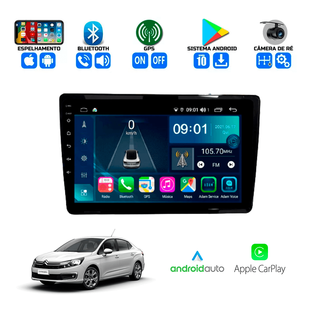 Central Multimidia Citroen C4 Lounge 2019 a 2020 Cartronic OCTACORE