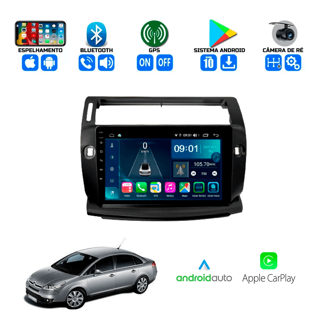 Central Multimidia Citroen C4 Pallas 2007 a 2014 Cartronic