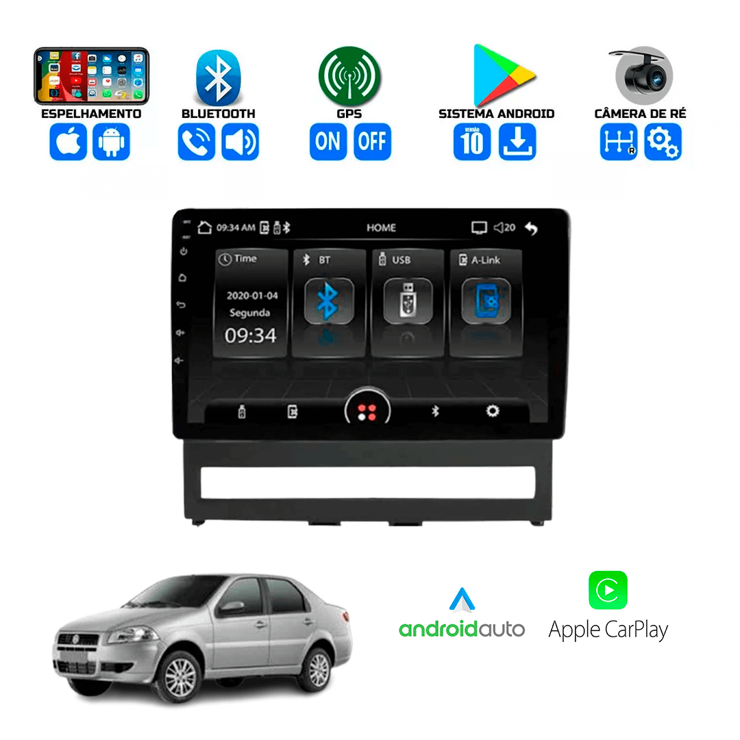 Central Multimidia Fiat Siena 2005 a 2012 Cartronic