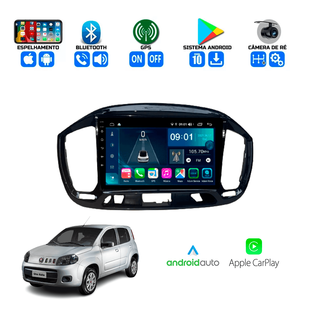 Central Multimidia Fiat Uno 2015 a 2021Cartronic
