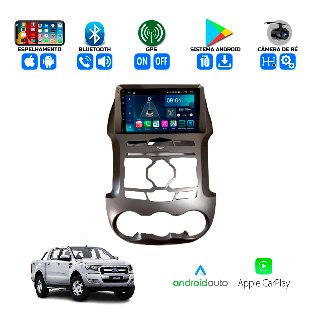 Central Multimidia Ford Ranger 2013 a 2016 Cartronic