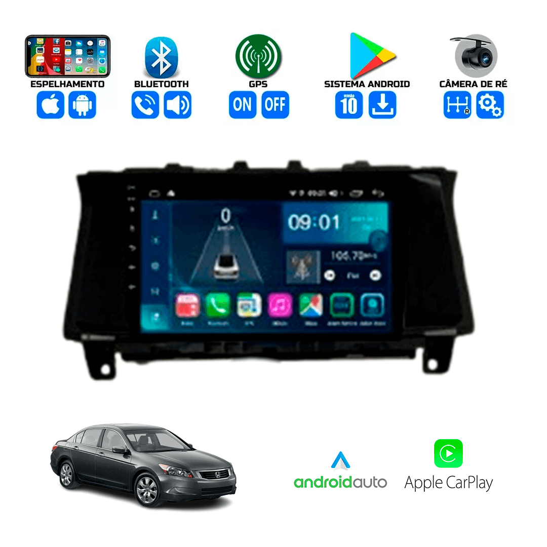 Central Multimidia Honda Accord 2008 a 2012 Cartronic
