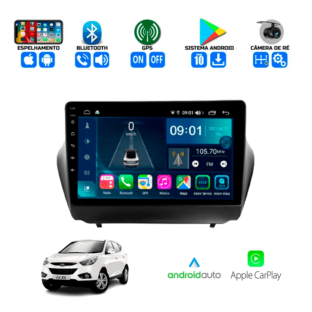 Central Multimidia Hyundai Ix35 2010 a 2012 Cartronic OCTACORE