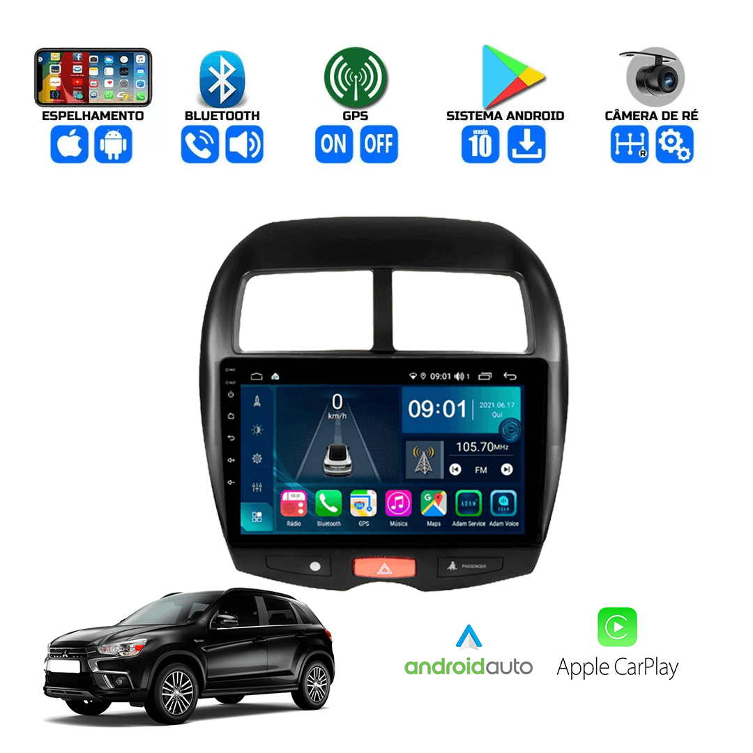 Central Multimidia Mitsubishi Asx 2011 a 2020 Cartronic