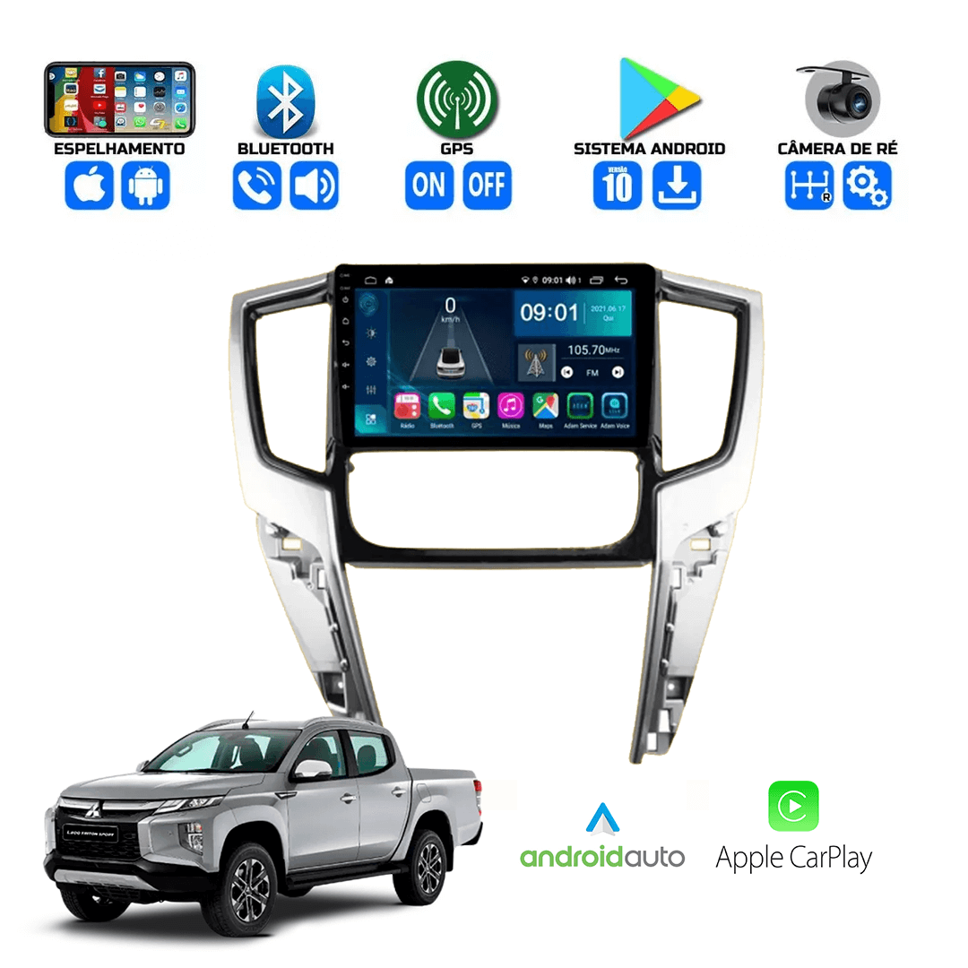 Central Multimidia Mitsubishi L200 Triton Sport 2020 a 2024 Cartronic
