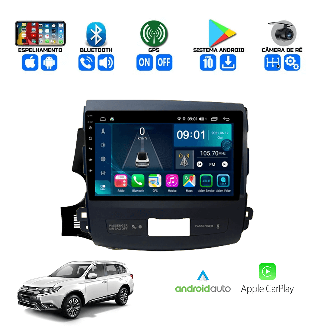 Central Multimidia Mitsubishi Outlander 2013 a 2022 Cartronic
