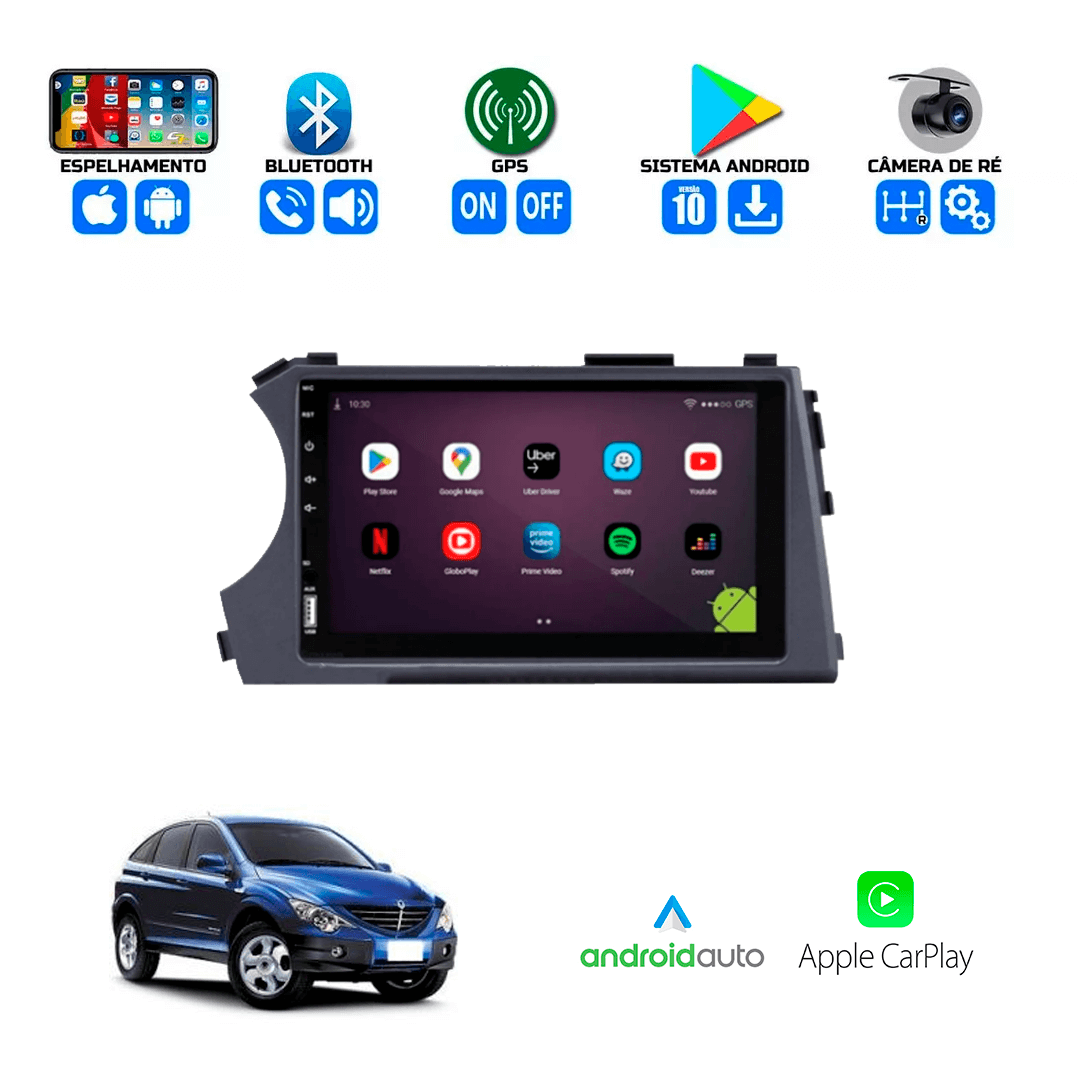 Central Multimidia SsangYoung Actyon 2009 a 2013 Cartronic