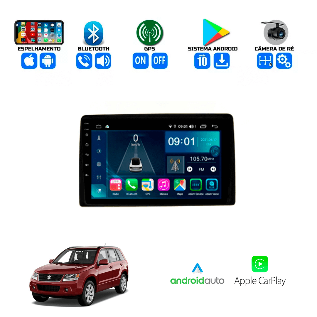 Central Multimidia Suzuki Gran Vitara 2009 a 2016 Cartronic