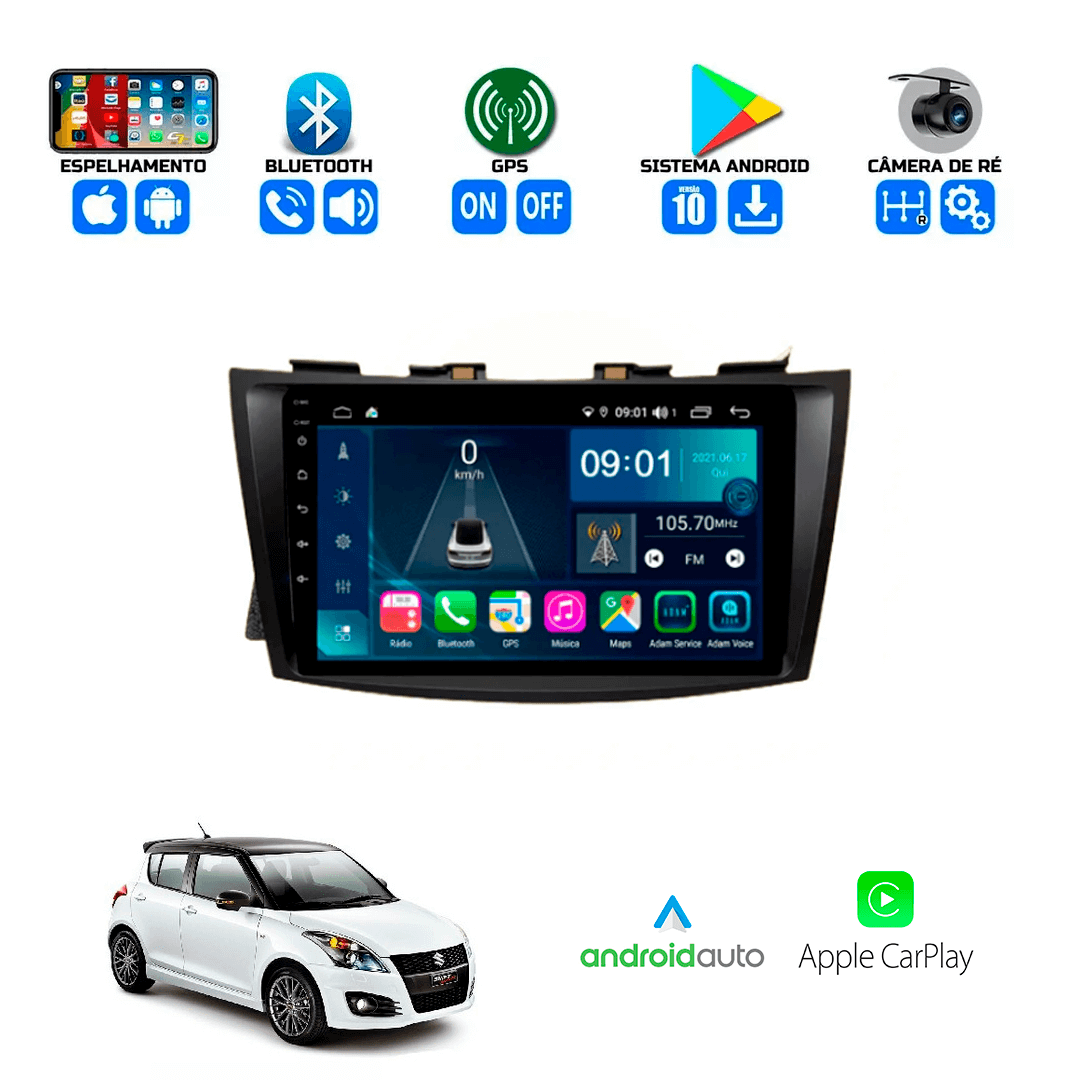 Central Multimidia Suzuki Swift 2014 a 2015 Cartronic