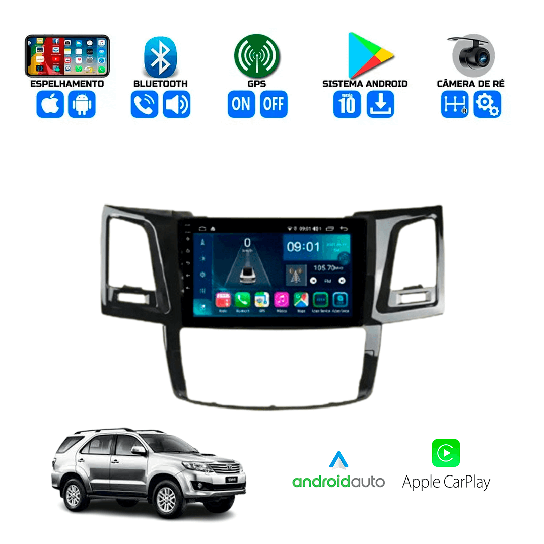 Central Multimidia Toyota Hilux e Sw4 2006 a 2015 Cartronic