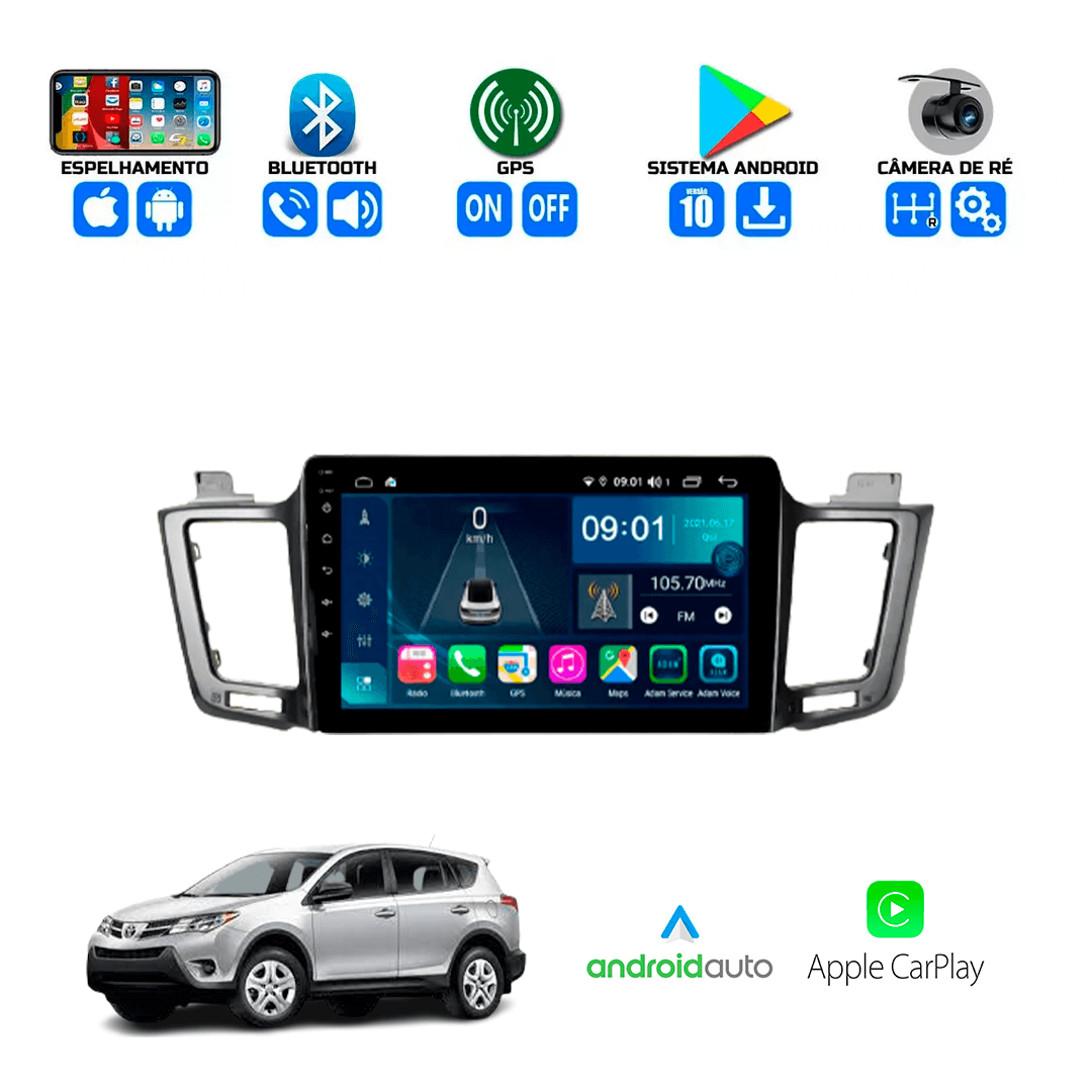Central Multimidia Toyota Rav4 2013 a 2018 Cartronic