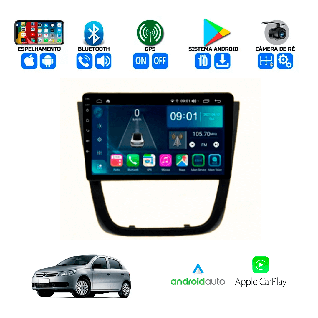 Central Multimidia Volkswagen Gol G5 2009 a 2013 Cartronic