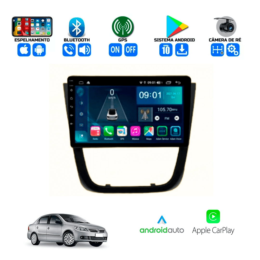 Central Multimidia Volkswagen Voyage 2009 a 2013 Cartronic