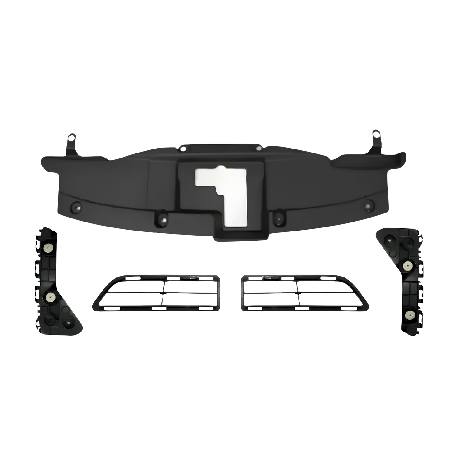 Conjunto de defletor superior, suportes laterais e molduras dianteiras do kit transformação Toyota Hilux SRX 2026 para modelos Hilux 2016 a 2025.