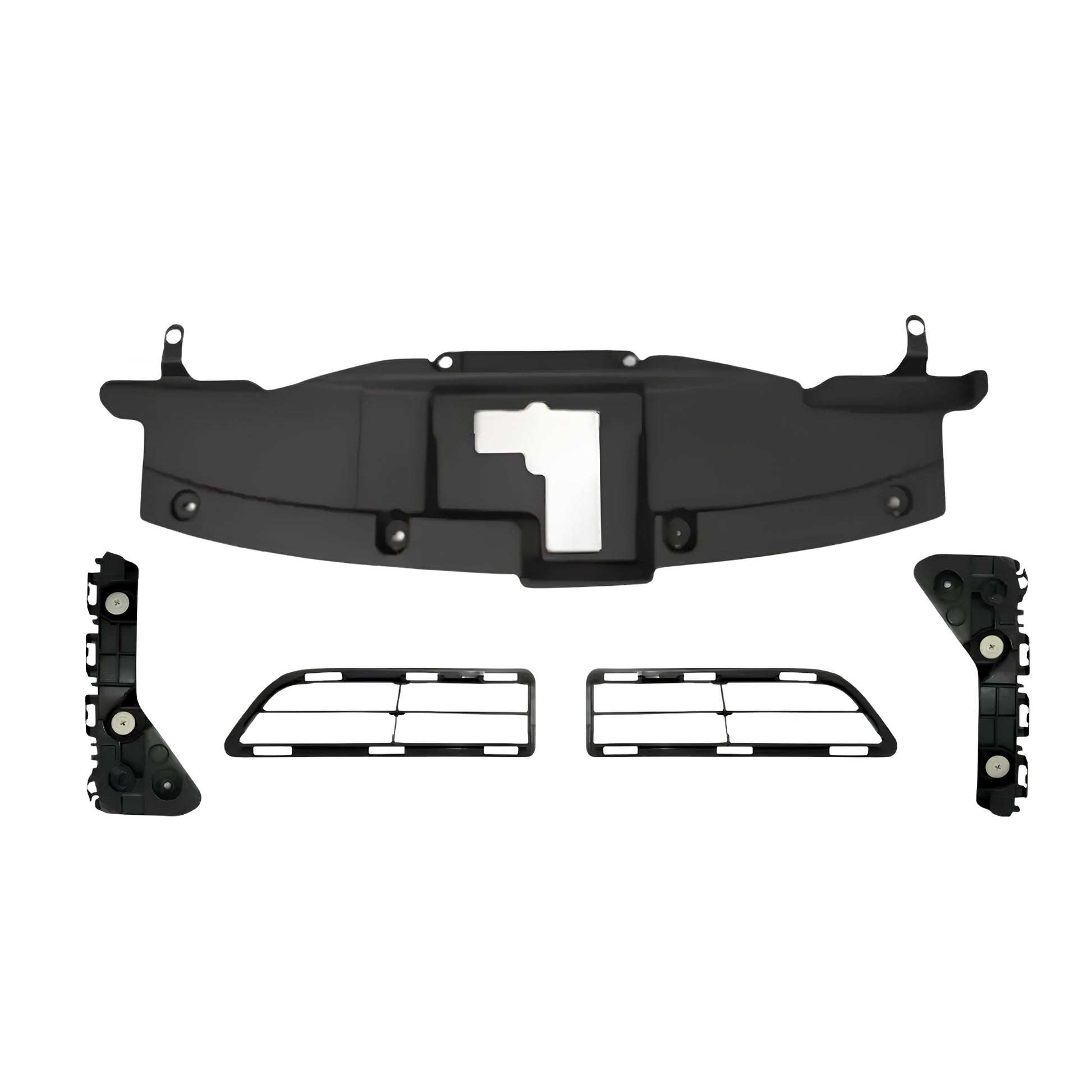 Conjunto de defletor superior, suportes laterais e molduras dianteiras do kit transformação Toyota Hilux SRX 2026 para modelos Hilux 2016 a 2025.